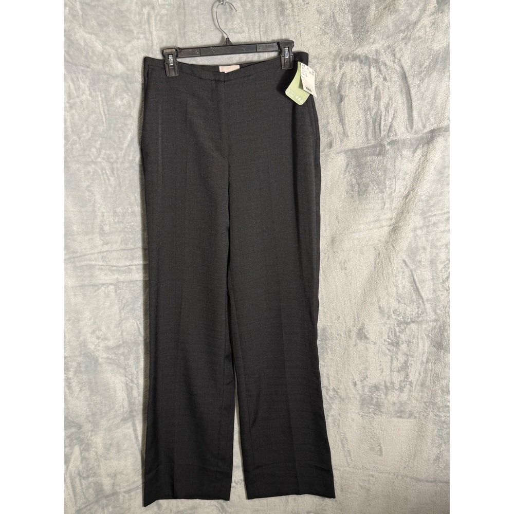 HM Womens Straight Leg Dress Pants Charcoal Gray High Rise Size 8 NWT 1113238